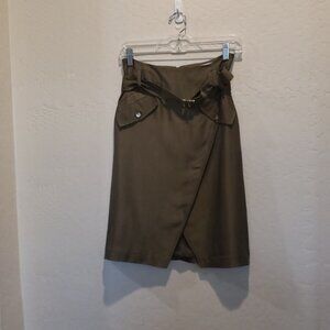 Andy The-Anh Olive Green  Asymmetrical  Skirt Size 4
